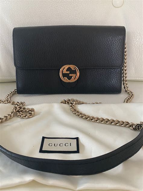 gucci diana chain wallet review|Gucci interlocking wallet on chain.